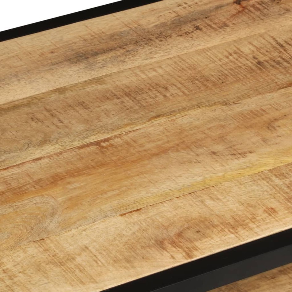 Mesa de centro de madera maciza de mango rugosa 90x45x35