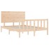 Estructura de cama de matrimonio con cabecero madera