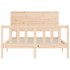 Estructura de cama de matrimonio con cabecero madera