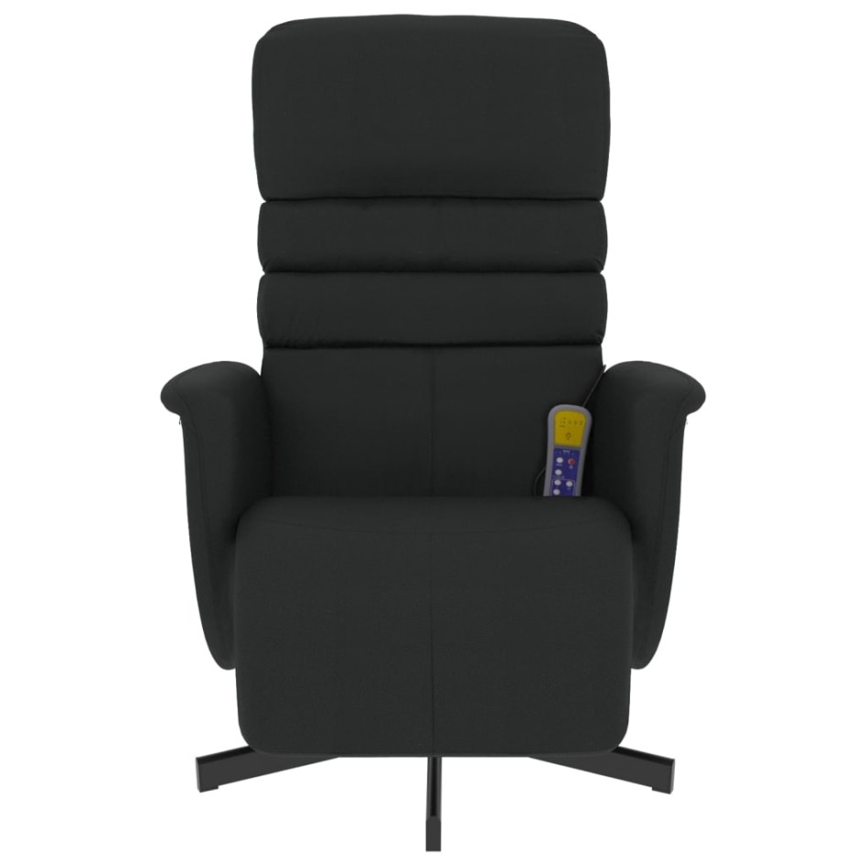 Sillón reclinable masaje con reposapiés cuero sintético