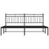 Estructura de cama con cabecero metal negro 183x213