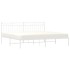 Estructura de cama con cabecero metal blanca 200x200