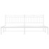Estructura de cama con cabecero metal blanca 200x200