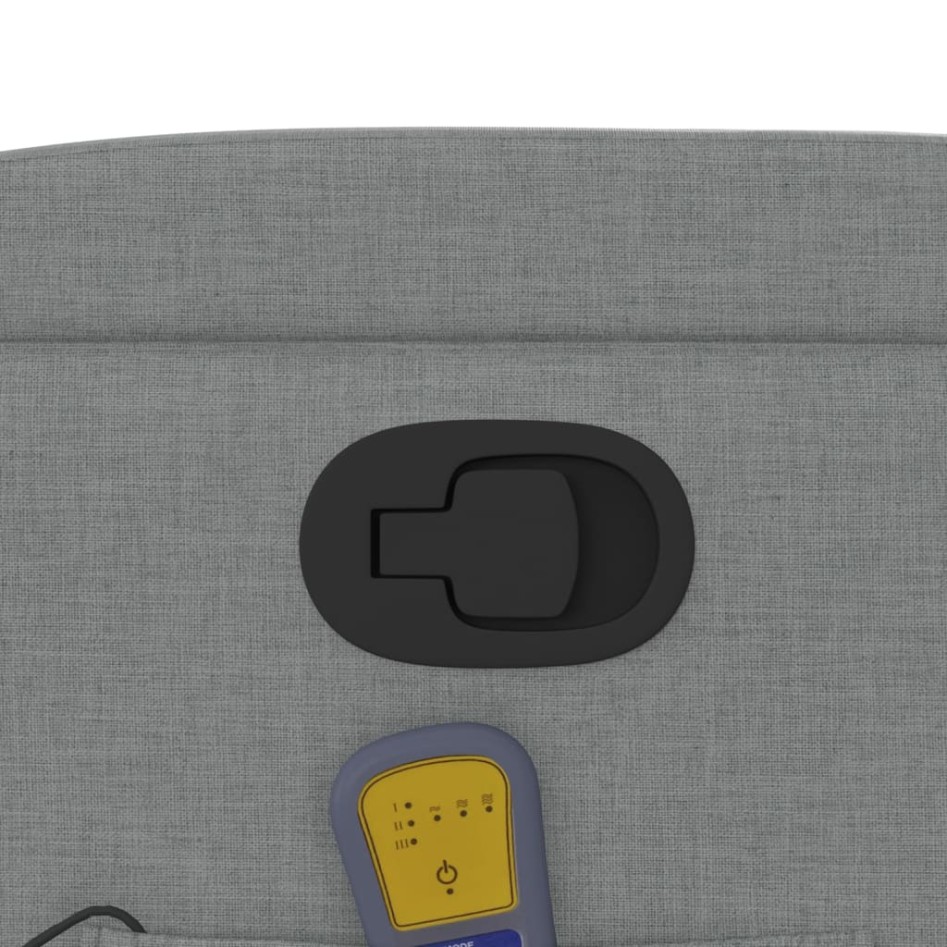 Sillón reclinable de masaje de tela gris