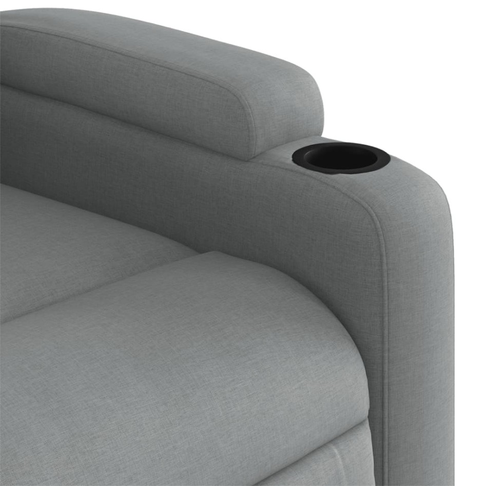 Sillón reclinable de masaje de tela gris