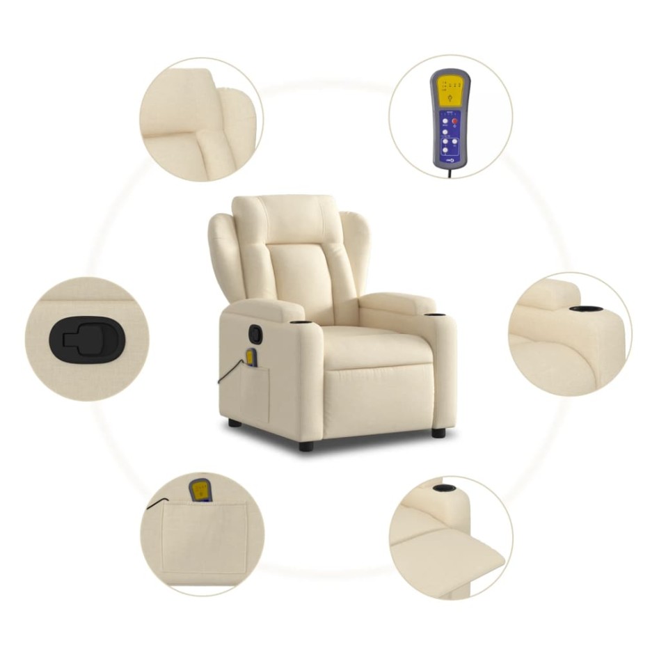 Sillón de masaje reclinable de tela