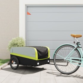 Remolque para bicicleta hierro negro y verde 45