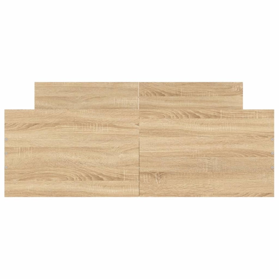 Estructura de cama con cabecero piecero roble Sonoma 120x190