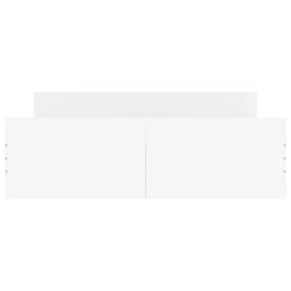 Estructura de cama con cabecero piecero blanco 135x190