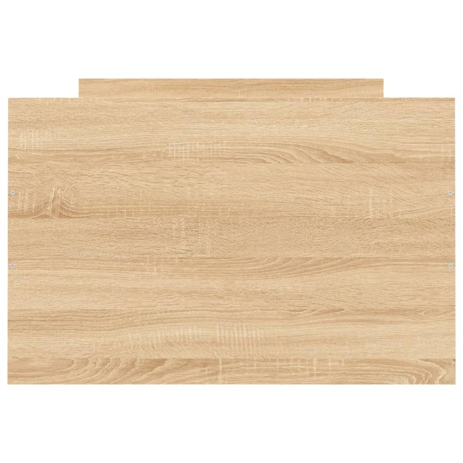 Estructura de cama con cabecero piecero roble Sonoma 75x190