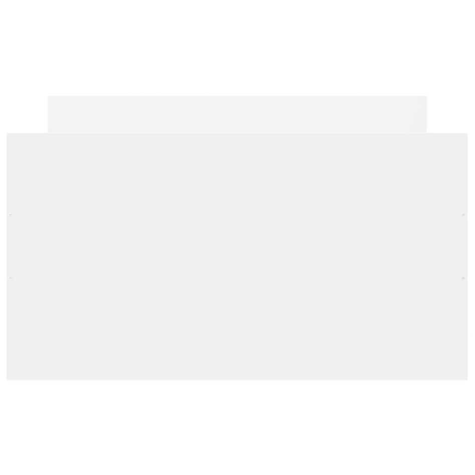 Estructura de cama con cabecero piecero blanca 100x200