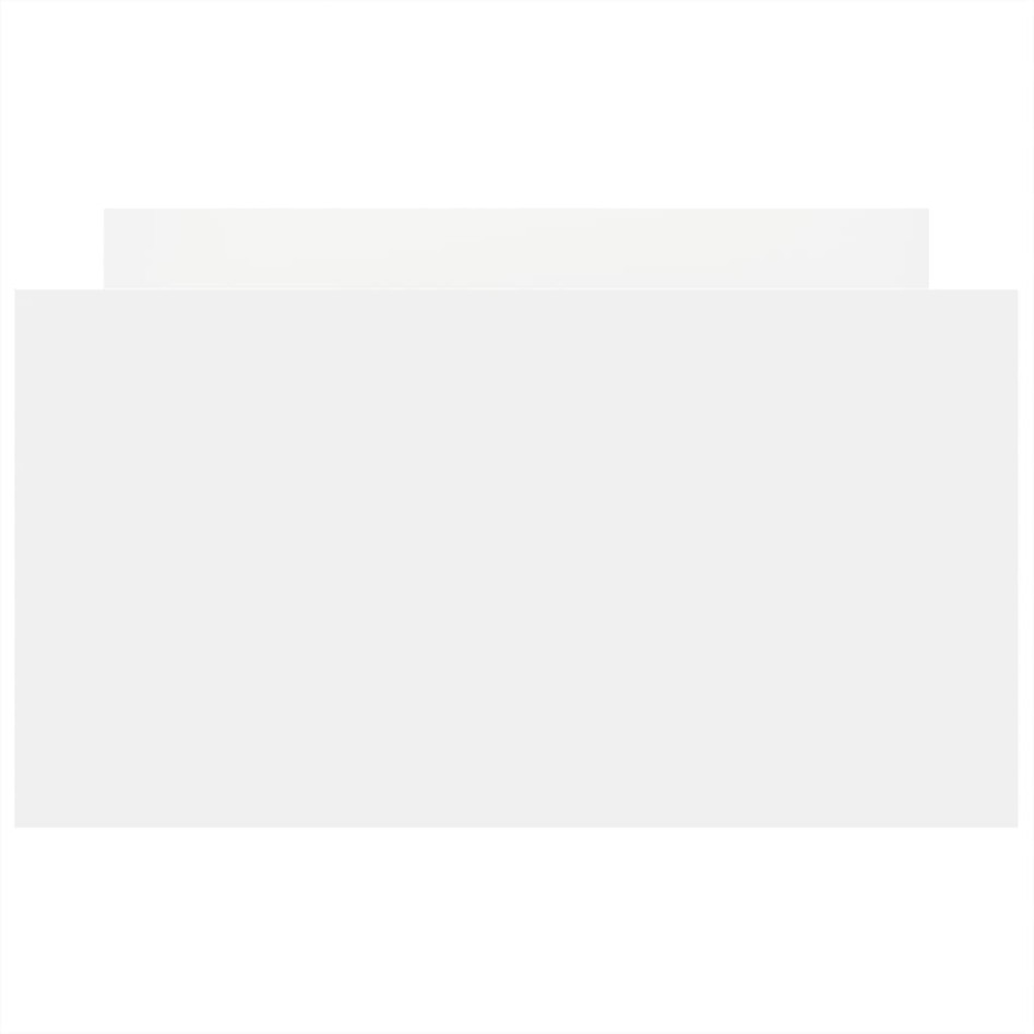 Estructura de cama con cabecero piecero blanca 90x190