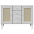 Aparador SENJA aspecto de ratán madera pino blanco 112x40x80