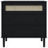 Cómoda SENJA aspecto ratán madera maciza pino negro