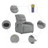 Sillón reclinable de masaje de tela gris