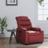 Sillón reclinable de cuero sintético rojo