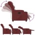 Sillón reclinable de cuero sintético rojo
