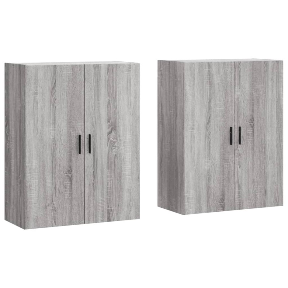 Armarios de pared 2 unidades gris Sonoma 69,5x34x90