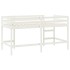 Cama alta de niños escalera madera maciza pino blanco 90x200