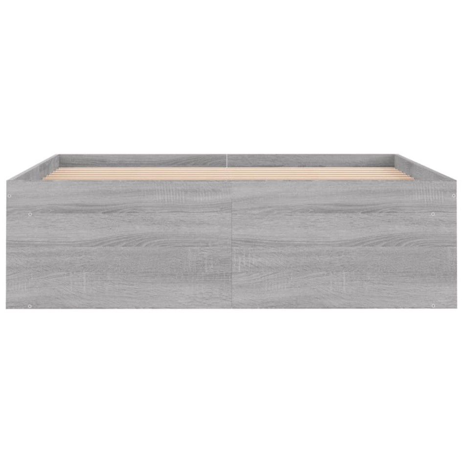 Estructura de cama gris Sonoma 120x190