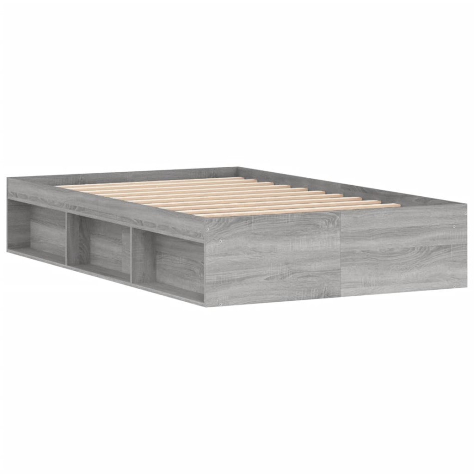Estructura de cama gris Sonoma 120x190