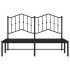 Estructura de cama con cabecero metal negro 150x200