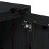 Escritorio madera maciza de pino negro 140x50x75
