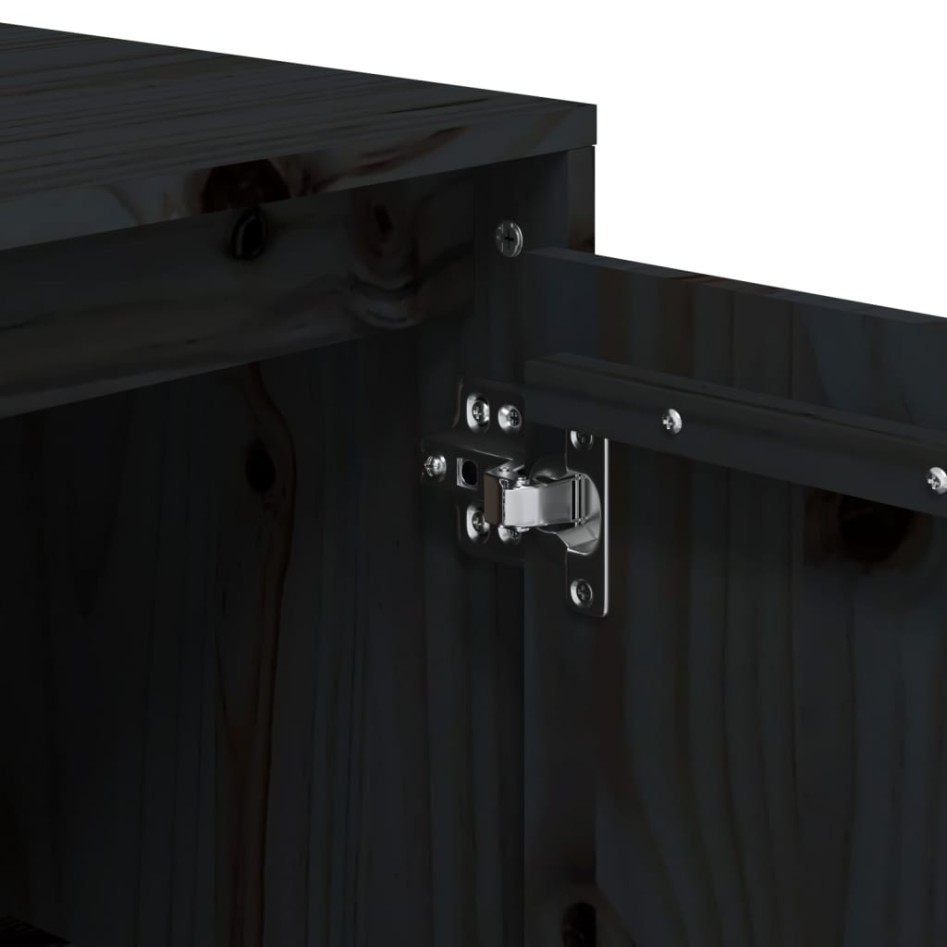 Escritorio madera maciza de pino negro 140x50x75