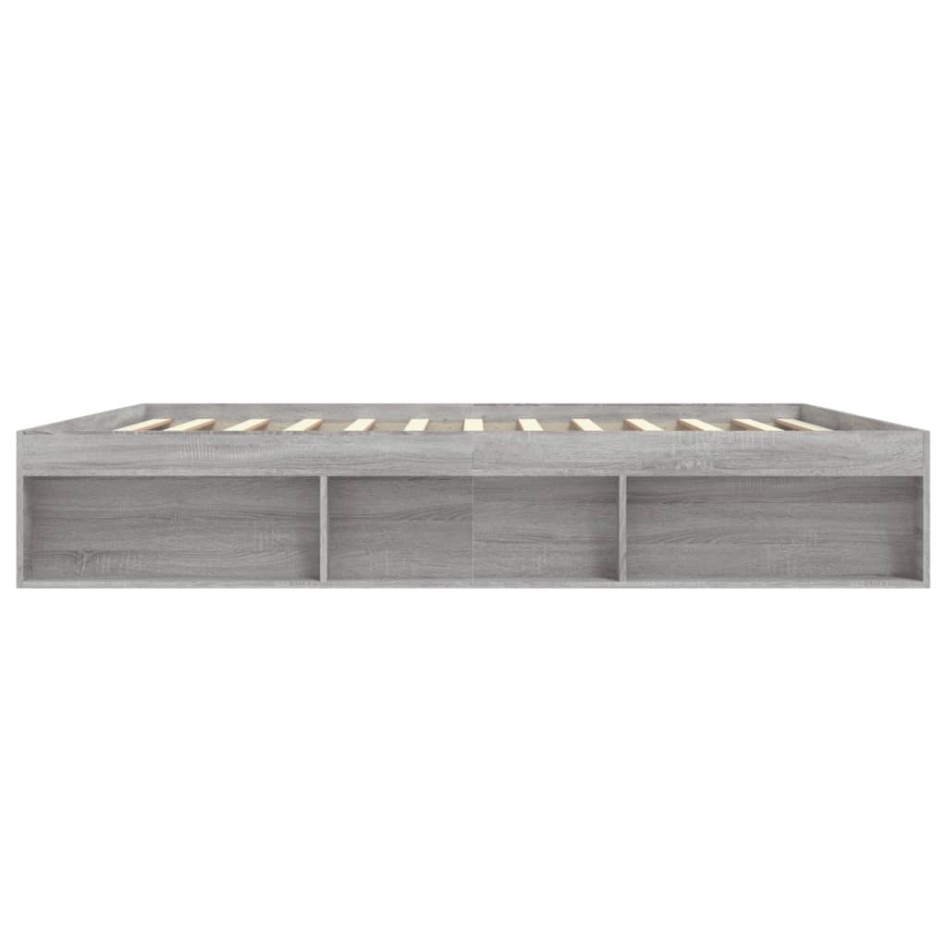 Estructura de cama Sonoma gris 200x200