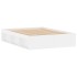 Estructura de cama de matrimonio blanca 135x190