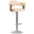 Taburetes de cocina 2 uds cuero sintético madera curvada