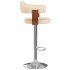 Taburetes de cocina 2 uds cuero sintético madera curvada