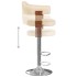 Taburetes de cocina 2 uds cuero sintético madera curvada