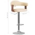 Taburetes de cocina 2 uds cuero sintético madera curvada