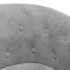 Sillón con taburete terciopelo gris