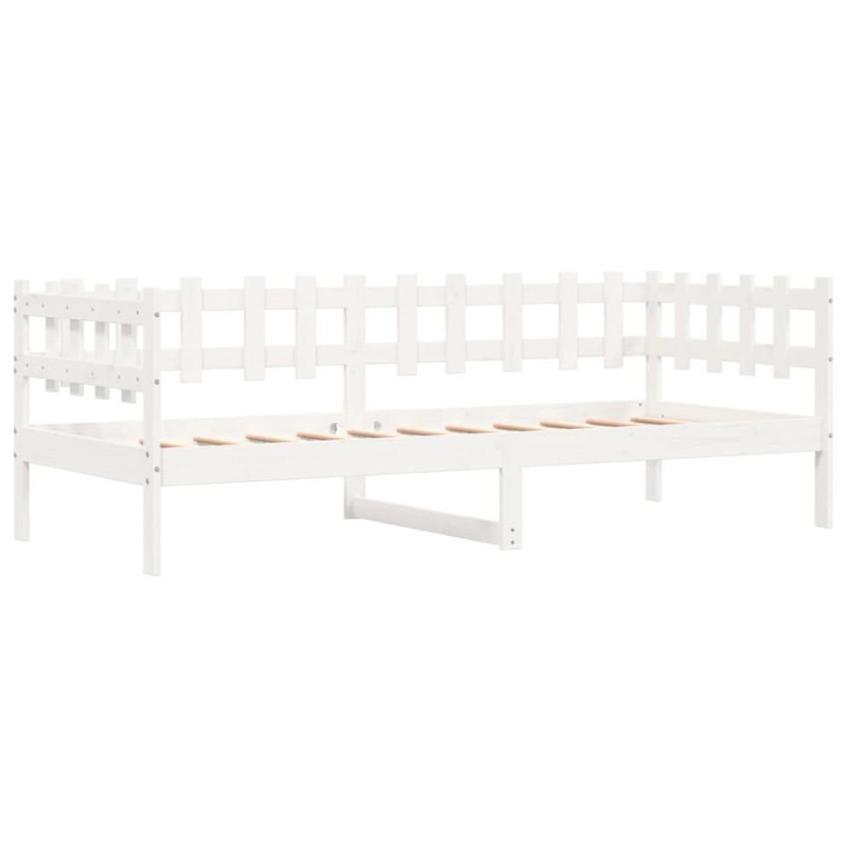 Sofá cama madera maciza de pino blanco 90x190
