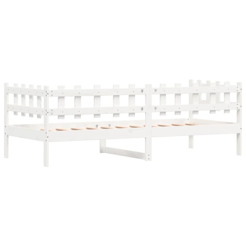 Sofá cama madera maciza de pino blanco 90x190