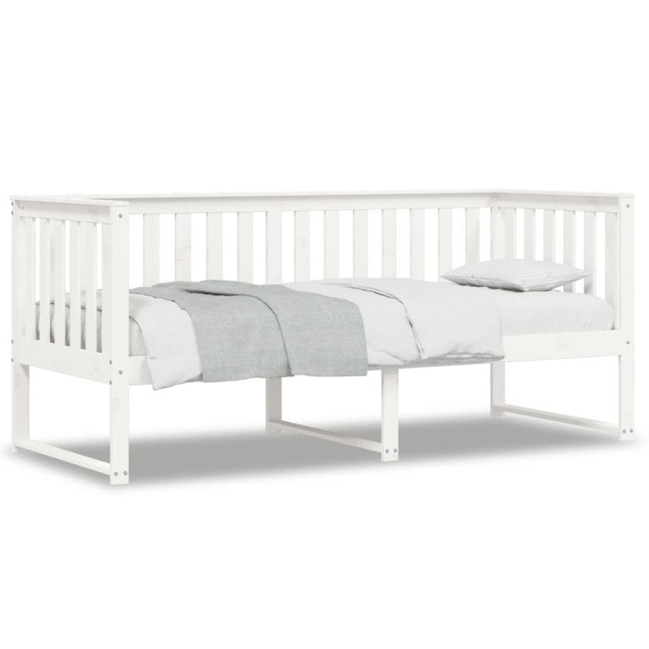 Sofá cama madera maciza de pino blanco 75x190