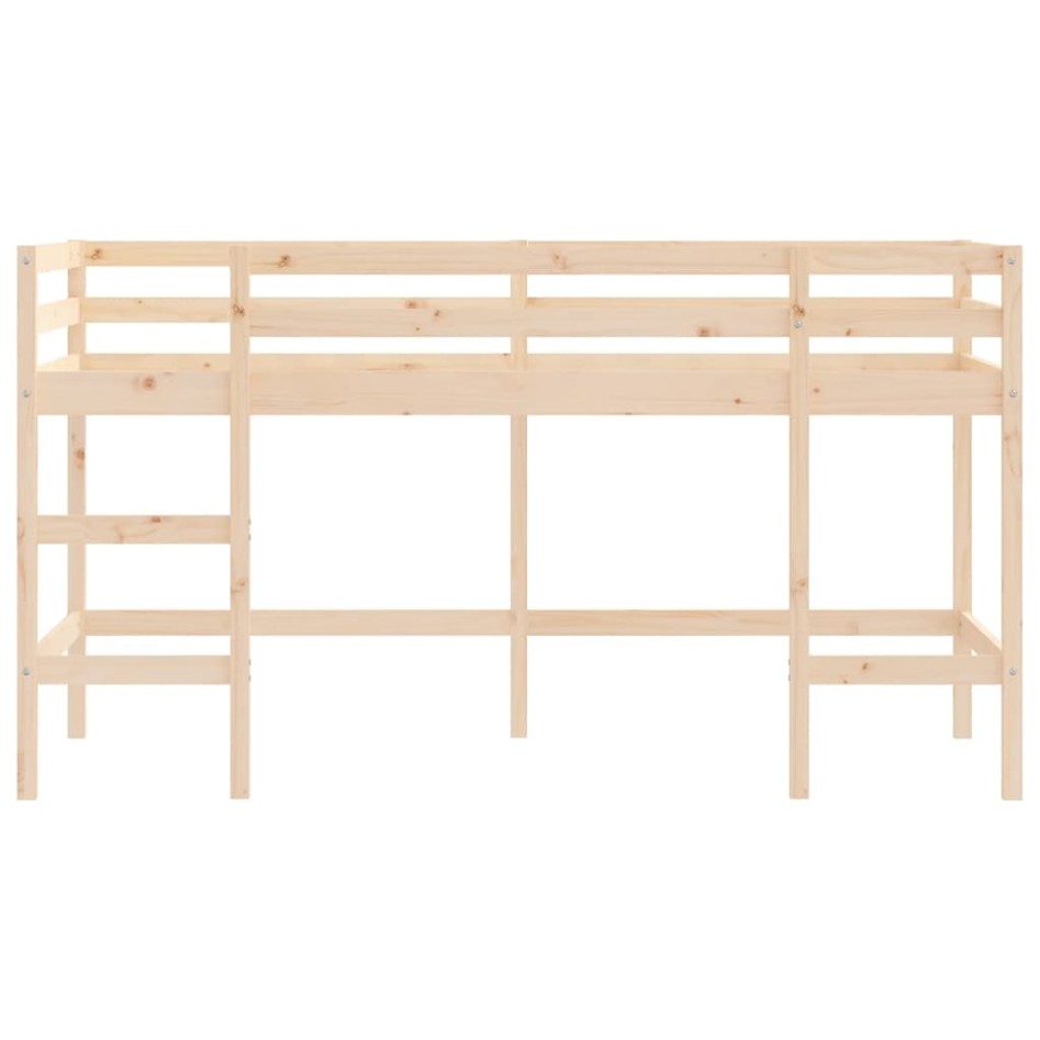 Cama alta de niños con escalera madera maciza pino 90x190