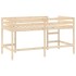 Cama alta de niños con escalera madera maciza pino 90x190
