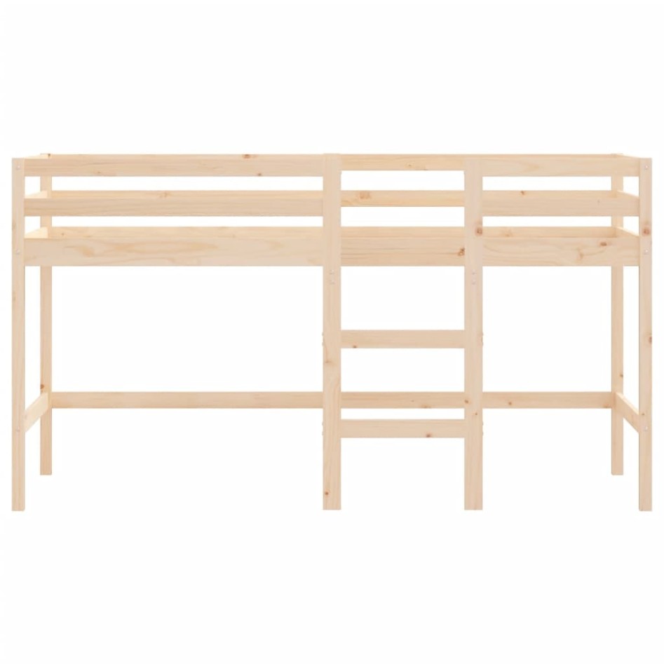 Cama alta de niños con escalera madera maciza pino 90x190
