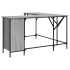 Escritorio madera de ingeniería gris Sonoma 141x141x75