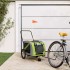 Remolque de bicicleta mascotas hierro tela Oxford verde