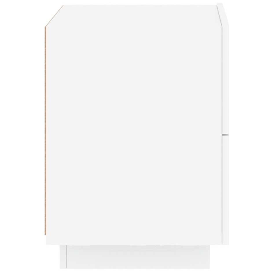 Mesitas de noche con luces LED 2 uds madera ingeniería