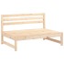 Sofás centrales de jardín 2 uds madera maciza de pino 120x80