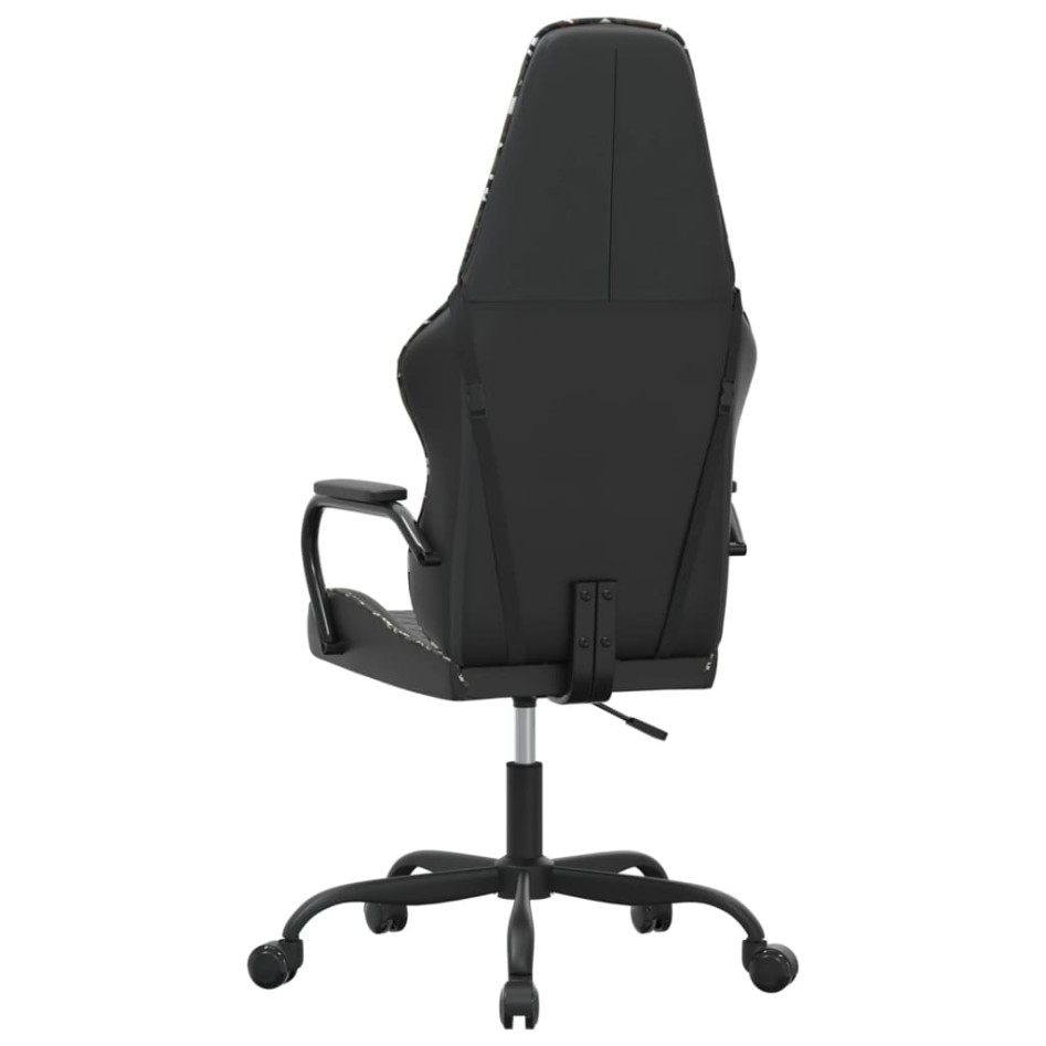 Silla gaming con masaje cuero sintético color camuflaje y