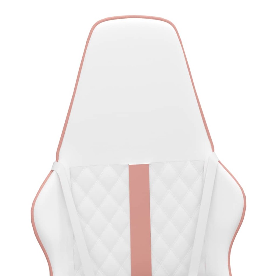 Silla gaming con masaje cuero sintético rosa y