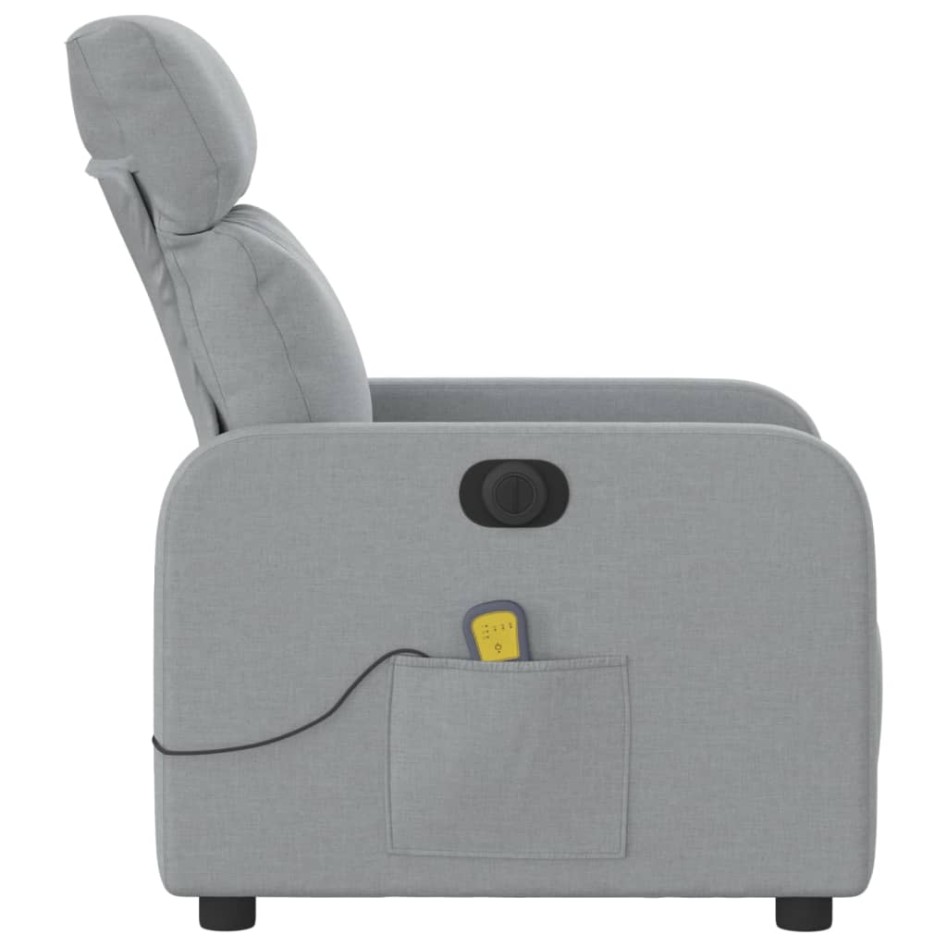 Sillón reclinable de masaje eléctrico tela gris