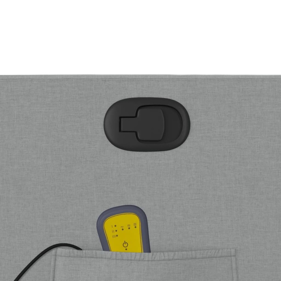 Sillón de masaje reclinable de pie de tela gris