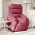 Sillón reclinable de masaje elevable terciopelo rojo